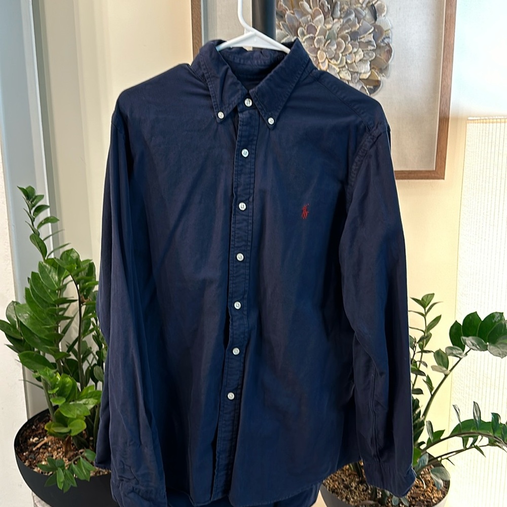 Ralph Lauren Men's L Garmet-Dyed Oxford Shirt